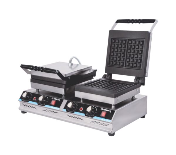 CIFTLI LUKS KARA WAFFLE MAKINASI